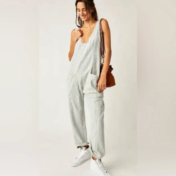 We The Free High Roller Pinstripe Jumpsuit size S - Picture 1 of 4